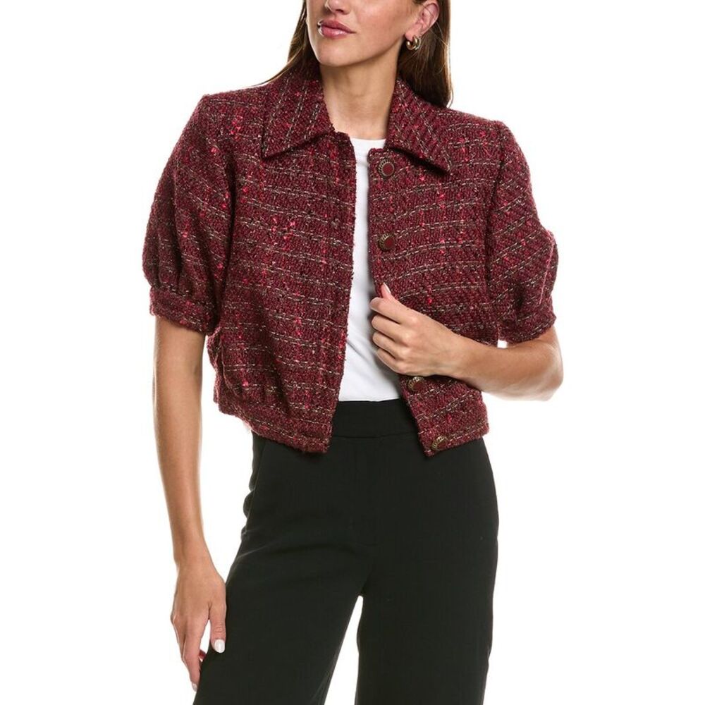 L’Agence Womens Cove Crop Short Sleeve Jacket